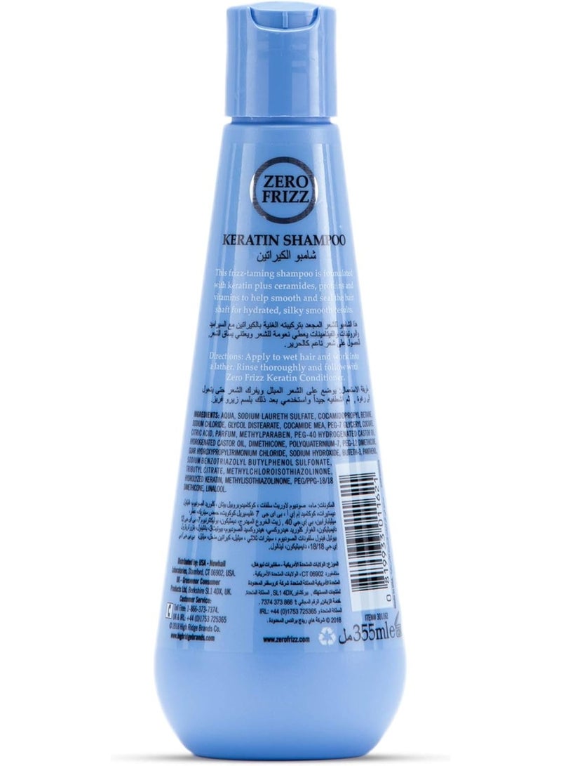 Zero Frizz Keratin Shampoo for Frizzy Hair - 355 ml - Image 3